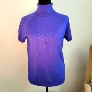 Purple Turtle-neck Sweater Casual Corner sz M